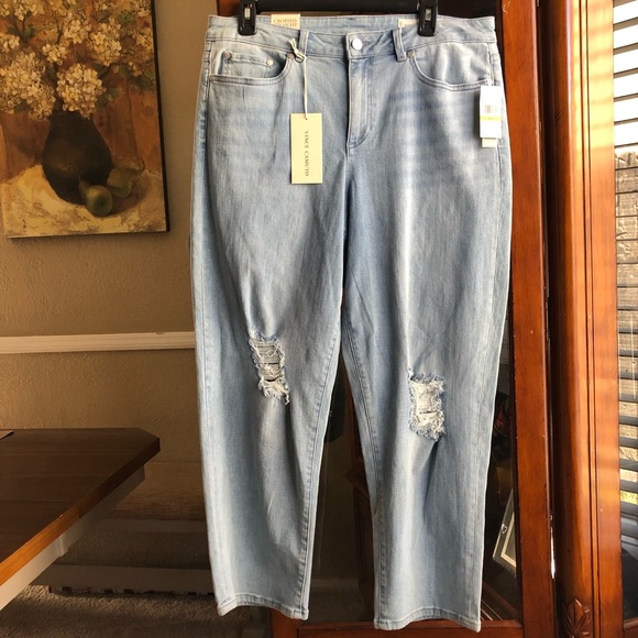 Vince Camuto Denim - Vince Camuto Women’s Cropped Ripped Jeans 32/14